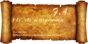 Fülöp Alexandra névjegykártya