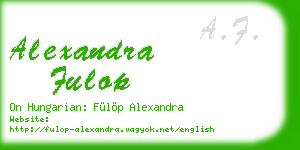 alexandra fulop business card