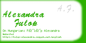 alexandra fulop business card